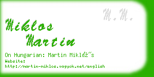 miklos martin business card